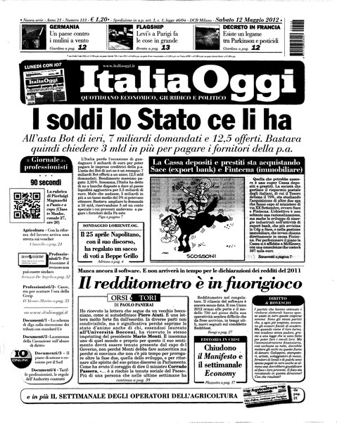 Italia oggi : quotidiano di economia finanza e politica